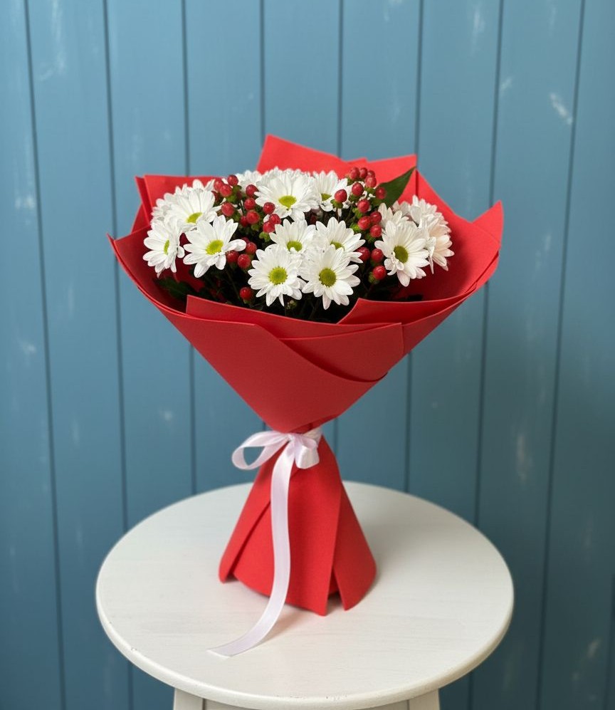 Букет цветов из: Хризантемы в Новопокровской