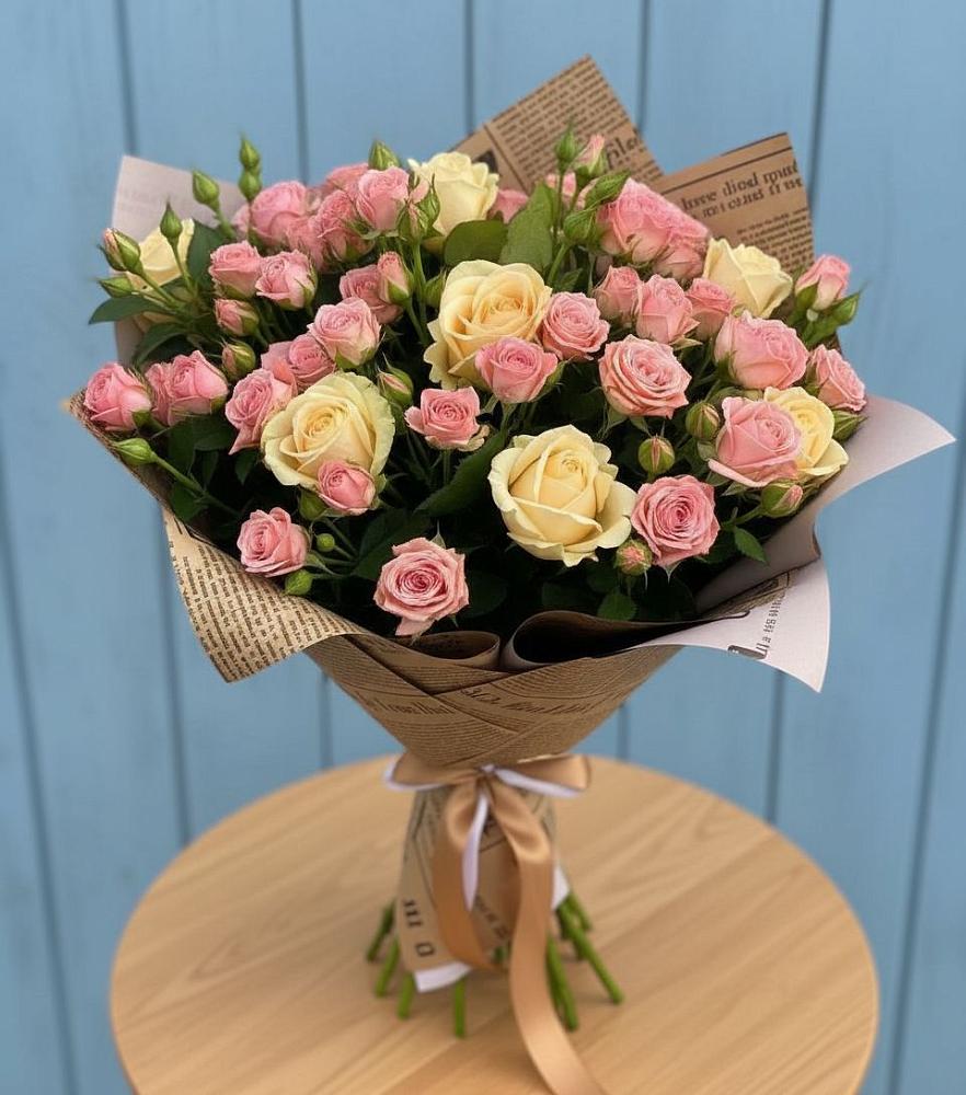 Букет цветов из: Розы в Новопокровской