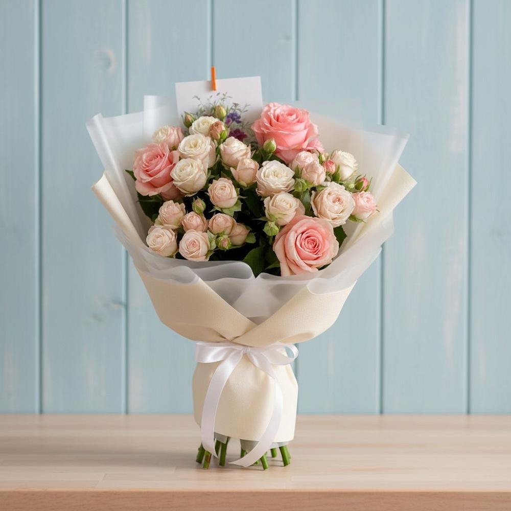 Букет цветов из: Розы в Новопокровской