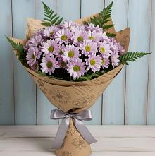 Букет цветов из:  Хризантемы #REPLACE_PRED# Новопокровской