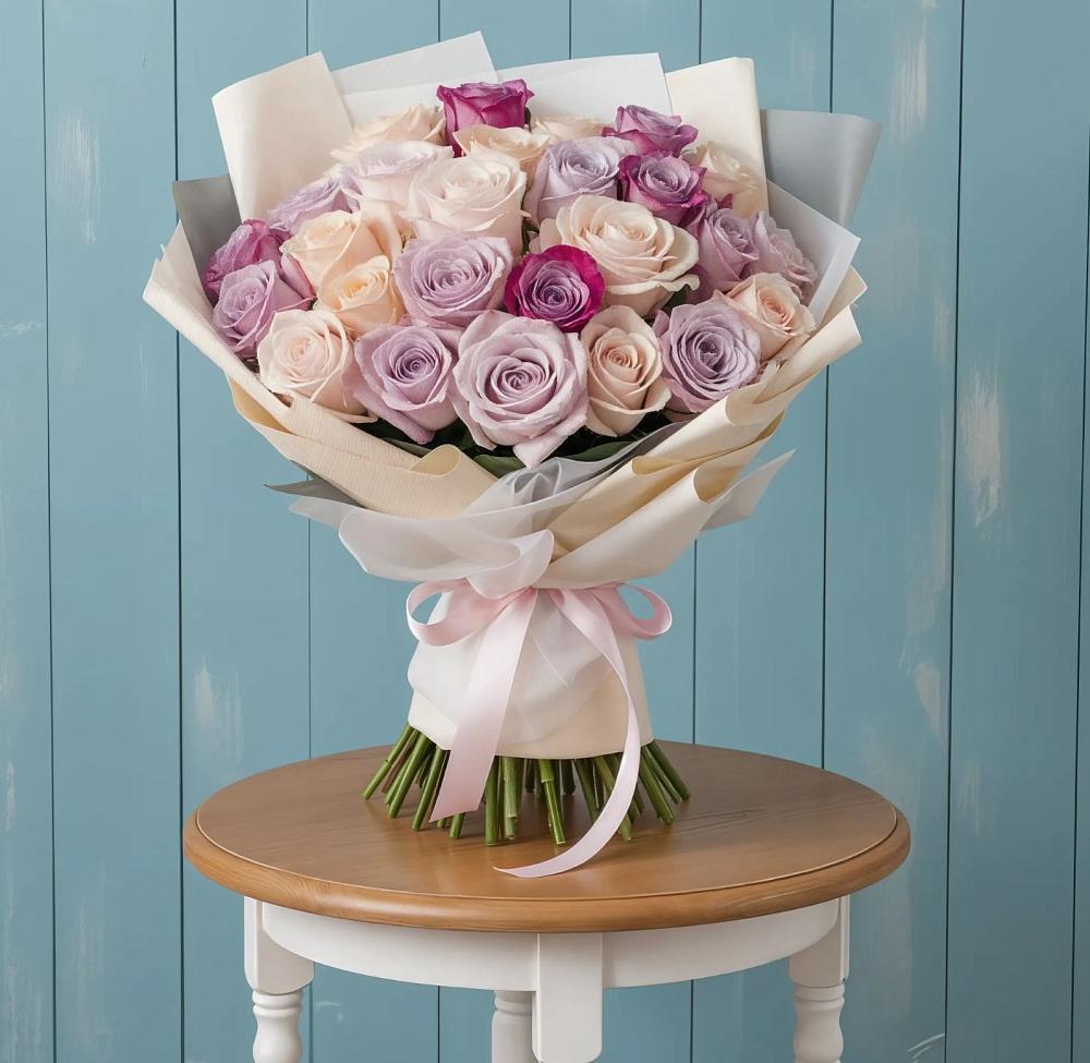 Букет цветов из: Розы в Новопокровской