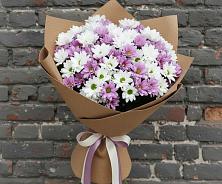 Букет цветов из:  Хризантемы #REPLACE_PRED# Новопокровской