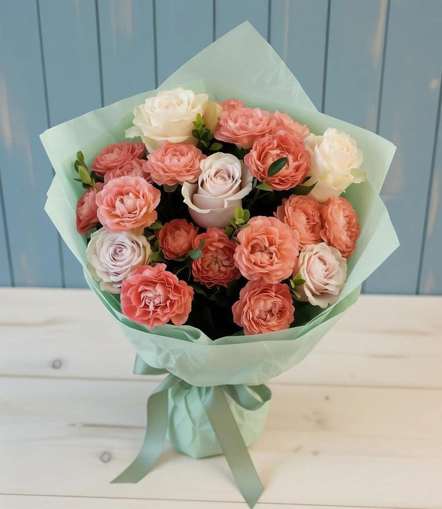 Букет цветов из: Розы в Новопокровской