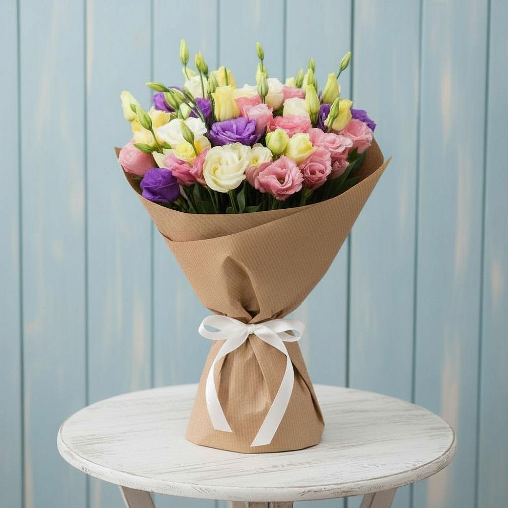 Букет цветов из: Лизиантусы в Новопокровской