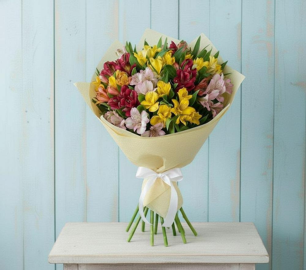 Букет цветов из: Альстромерии в Новопокровской