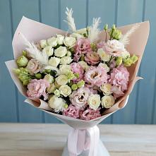 Букет цветов из:  Альстромерии и Розы в Новопокровской